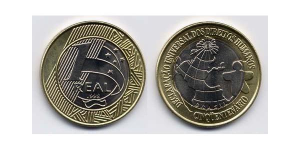 1 Real Brazil Bimetal 