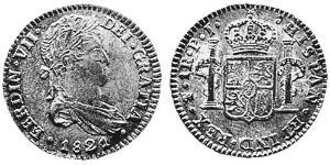 1 Real Bolivia / Virreinato del Río de la Plata (1776 - 1814) Plata Fernando VII de España (1784-1833)