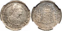 1 Real Vizekönigreich Neuspanien (1519 - 1821) Silber Karl IV (1748-1819)