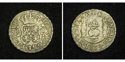 1 Real Vizekönigreich Neuspanien (1519 - 1821) Silber 