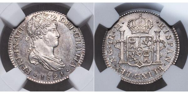 1 Real Guatemala Silver Ferdinand VII of Spain (1784-1833)