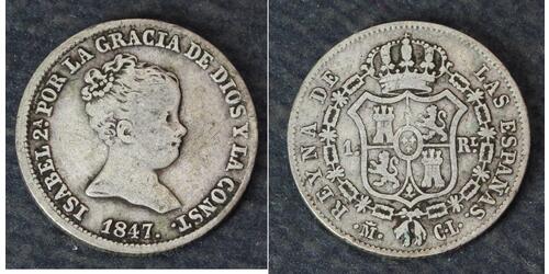 1 Real Spain Silver Isabella II of Spain (1830- 1904)