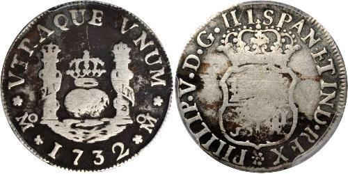 1 Real Spanish Mexico  / Kingdom of New Spain (1519 - 1821) Silver Philip V of Spain(1683-1746)