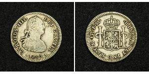 1 Real 新西班牙總督轄區 (1535 - 1821) 銀 卡洛斯四世 (1748-1819)