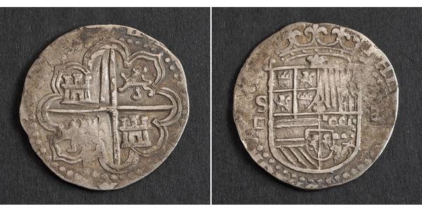 1 Real 新西班牙總督轄區 (1535 - 1821) 銀 腓力二世 (西班牙) (1527 - 1598)