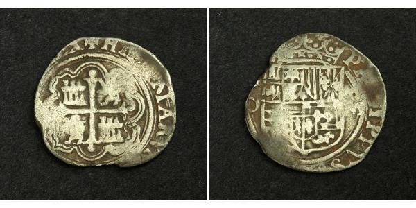 1 Real 新西班牙總督轄區 (1535 - 1821) 銀 腓力二世 (西班牙) (1527 - 1598)