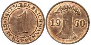 1 Reichpfennig / 1 Pfennig Weimar Republic (1918-1933) Bronze 