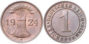 1 Reichpfennig / 1 Pfennig Weimarer Republik (1918-1933) Bronze 
