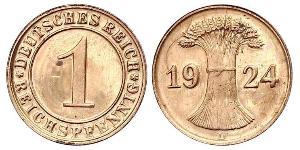 1 Reichpfennig / 1 Pfennig Weimarer Republik (1918-1933) Bronze 