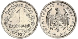 1 Reichsmark Germania nazista (1933-1945) Nichel 