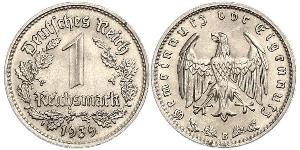 1 Reichsmark Germania nazista (1933-1945) Nichel 