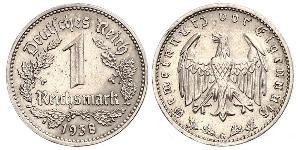 1 Reichsmark Germania nazista (1933-1945) Nichel 