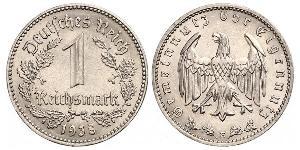 1 Reichsmark Germania nazista (1933-1945) Nichel 