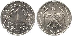 1 Reichsmark Germania nazista (1933-1945) Nichel 