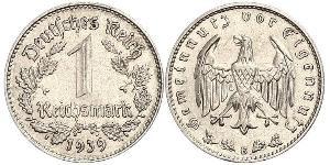 1 Reichsmark Germania nazista (1933-1945) Nichel 