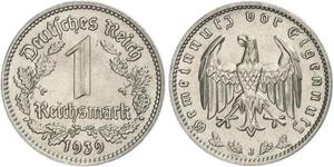 1 Reichsmark Germania nazista (1933-1945) Nichel 