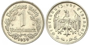 1 Reichsmark Germania nazista (1933-1945) Nichel 