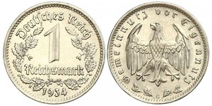 1 Reichsmark Germania nazista (1933-1945) Nichel 