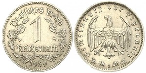 1 Reichsmark Germania nazista (1933-1945) Nichel 