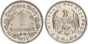 1 Reichsmark Germania nazista (1933-1945) Nichel 