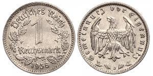 1 Reichsmark Germania nazista (1933-1945) Nichel 