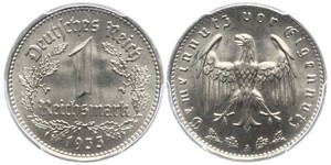 1 Reichsmark Germania nazista (1933-1945) Nichel 