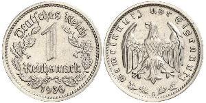 1 Reichsmark Germania nazista (1933-1945) Nichel 