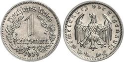 1 Reichsmark Deutsches Reich (1933-1945) Nickel 