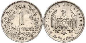 1 Reichsmark Nazi Germany (1933-1945) Nickel 