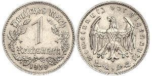 1 Reichsmark Nazi Germany (1933-1945) Nickel 