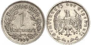 1 Reichsmark Nazi Germany (1933-1945) Nickel 