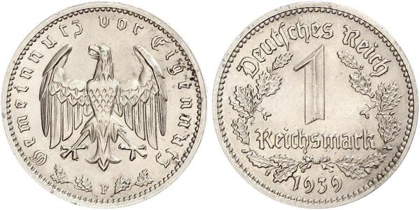 1 Reichsmark Nazi Germany (1933-1945) Nickel 