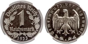 1 Reichsmark Troisième Reich (1933-1945) Nickel 