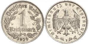 1 Reichsmark Alemania nazi (1933-1945) Níquel 