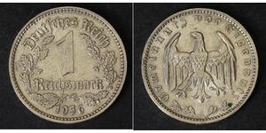 1 Reichsmark Alemania nazi (1933-1945) Níquel 
