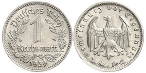 1 Reichsmark Alemania nazi (1933-1945) Níquel 