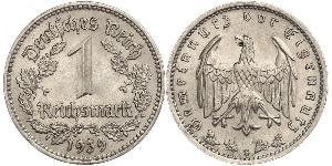 1 Reichsmark Alemania nazi (1933-1945) Níquel 