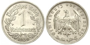 1 Reichsmark Alemania nazi (1933-1945) Níquel 