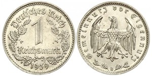 1 Reichsmark Alemania nazi (1933-1945) Níquel 