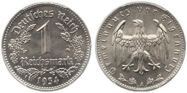 1 Reichsmark Третий рейх (1933-1945) Никель 