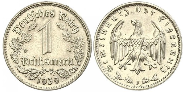1 Reichsmark Третий рейх (1933-1945) Никель 