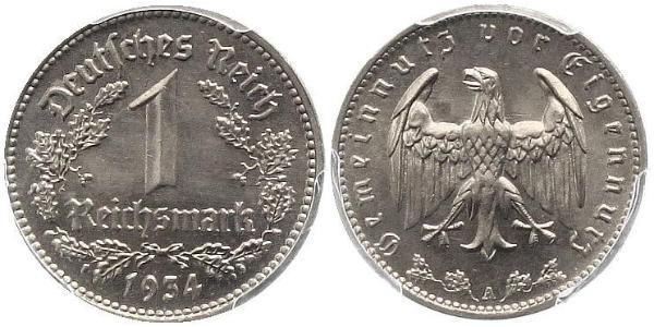 1 Reichsmark Третий рейх (1933-1945) Никель 