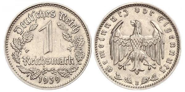 1 Reichsmark Третий рейх (1933-1945) Никель 