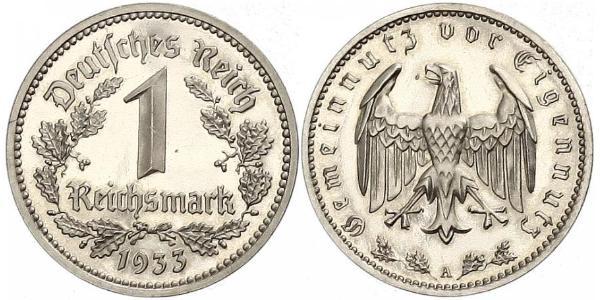 1 Reichsmark Третий рейх (1933-1945) Никель 