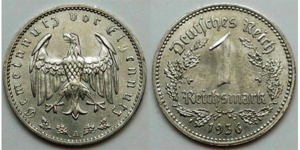 1 Reichsmark Третій рейх (1933-1945) Нікель 