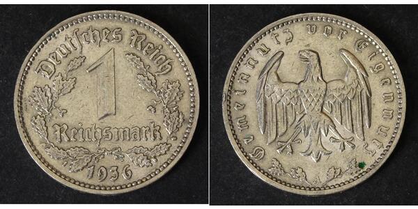 1 Reichsmark 納粹德國 (1933 - 1945) 镍 