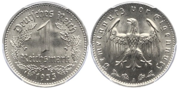 1 Reichsmark 納粹德國 (1933 - 1945) 镍 