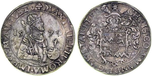 1 Rijksdaalder Regno dei Paesi Bassi (1815 - ) Argento Massimiliano II d
