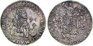 1 Rijksdaalder Reino de los Países Bajos (1815 - ) Plata Maximiliano II de Habsburgo(1527- 1576)