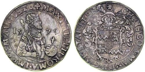 1 Rijksdaalder Reino de los Países Bajos (1815 - ) Plata Maximiliano II de Habsburgo(1527- 1576)